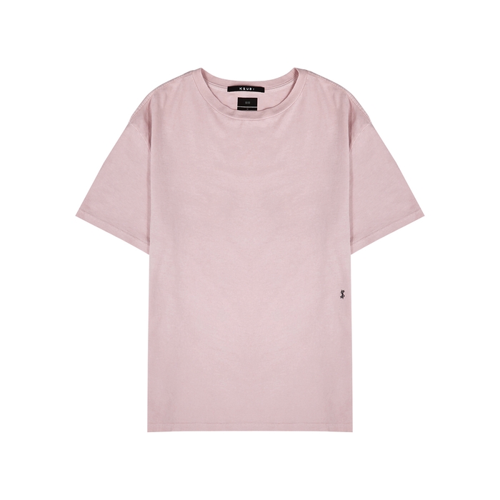 Ksubi 4X4 Biggie Pink Logo Cotton T-shirt