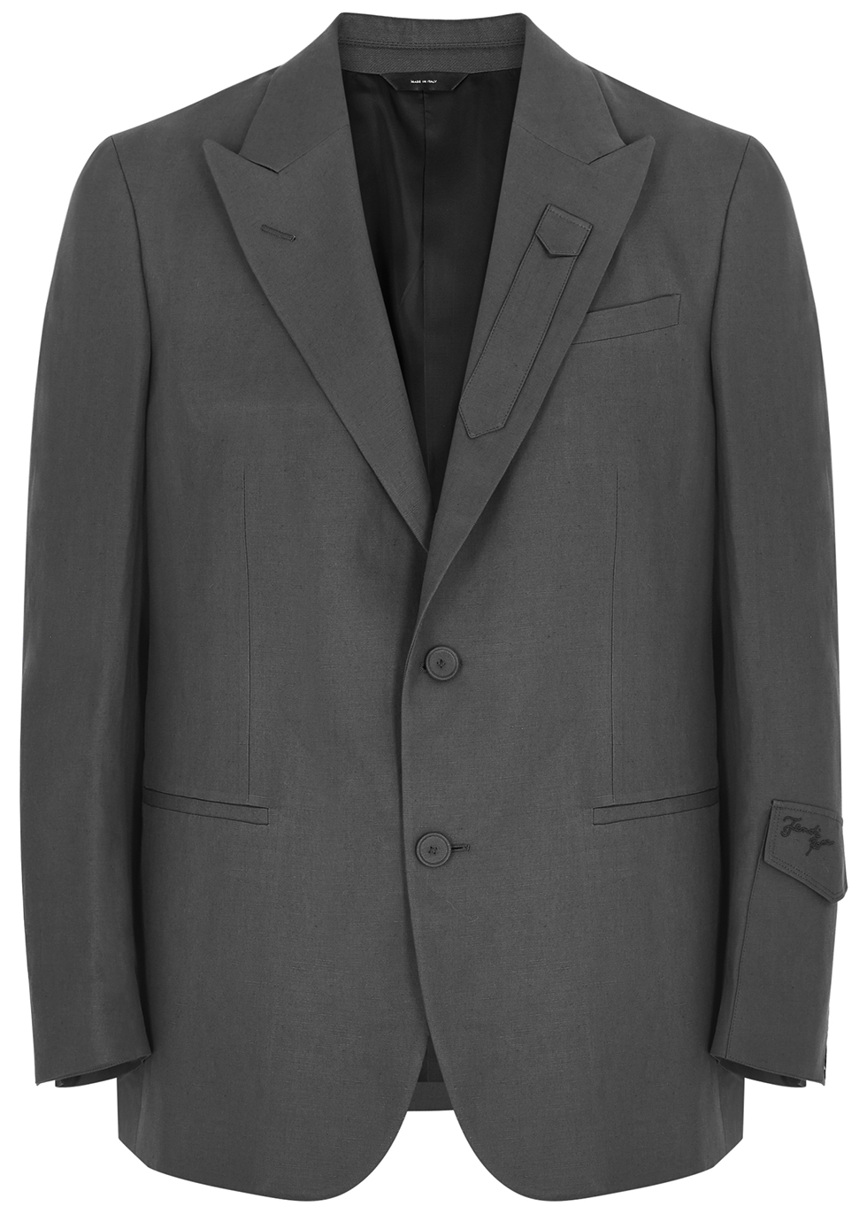 Fendi Charcoal linen-blend blazer - Harvey Nichols