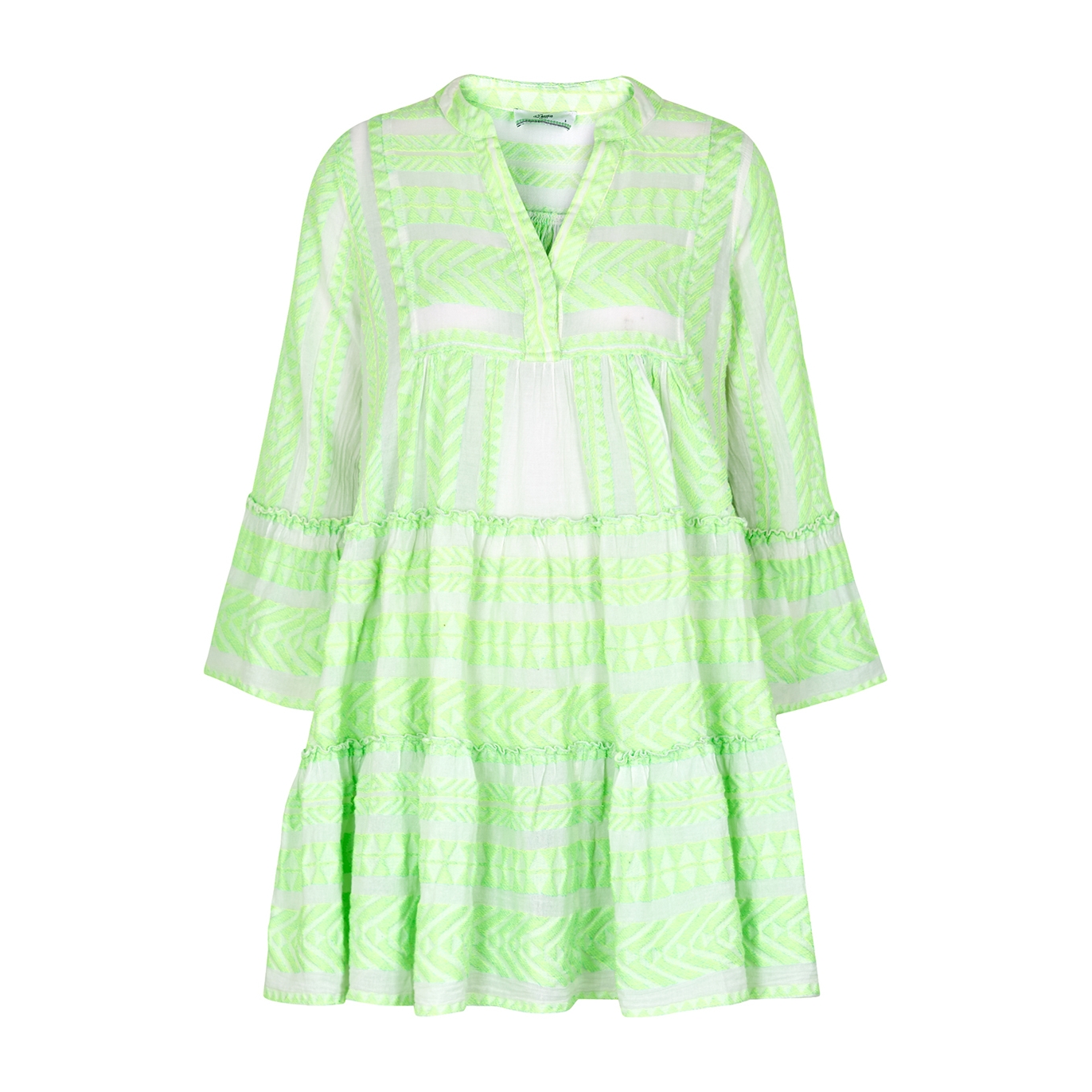 Devotion Ella Embroidered Stretch-cotton Mini Dress, Mini Dress, Green - L