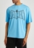 X Batman blue printed cotton T-shirt - Lanvin
