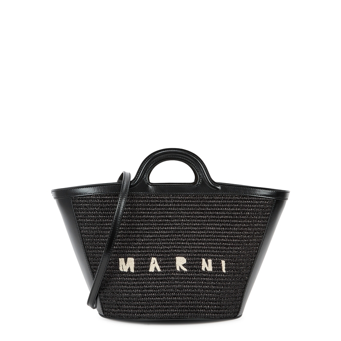 Marni Tropicalia Small Leather And Raffia Basket Bag