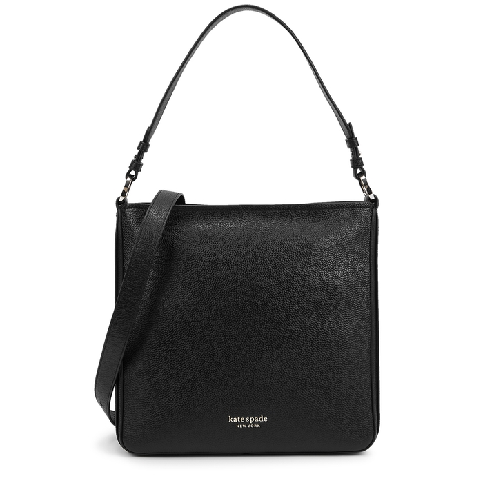 Kate Spade New York Hudson Large Black Leather Hobo Bag