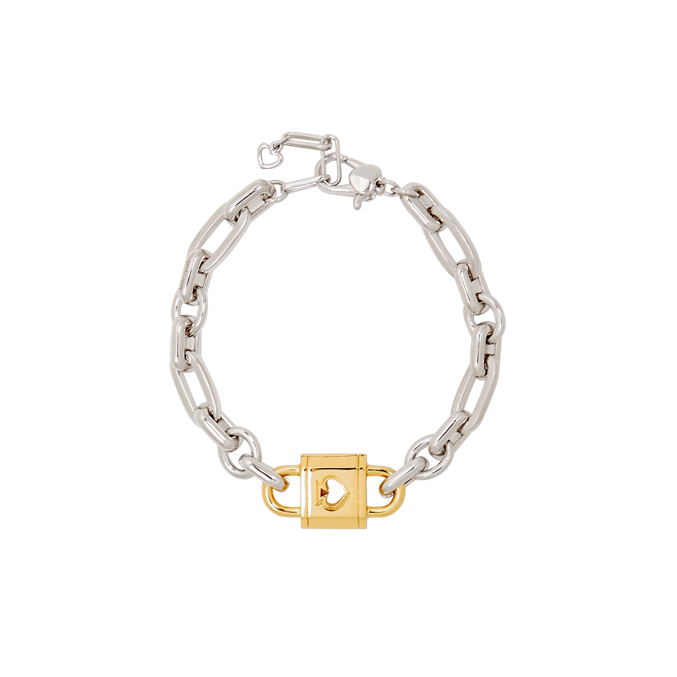 Kate Spade New York Lock And Spade Two-tone Chain Bracelet - Gold - One Size