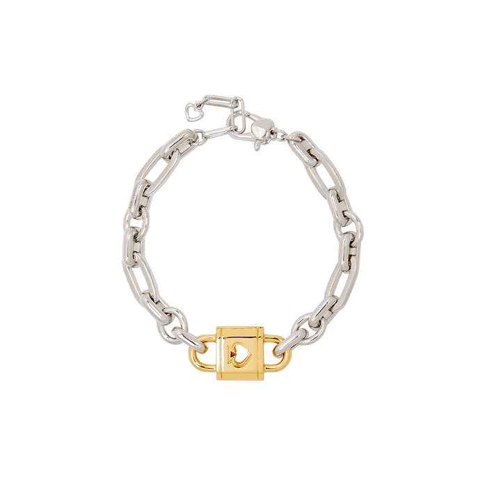 Kate Spade New York Lock And Spade Two-tone Chain Bracelet
