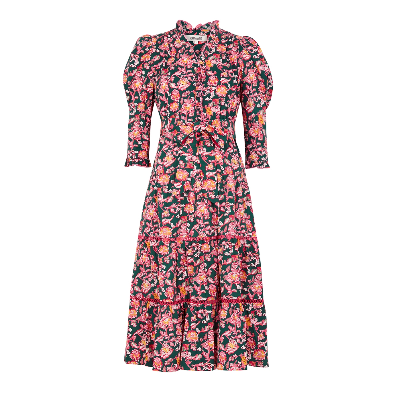 Dianora Salviati Diane Von Furstenberg Leylani Floral-print Cotton Midi Dress