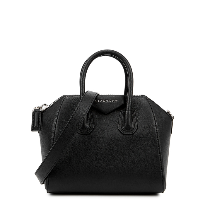 Givenchy Antigona Mini Black Leather Top Handle Bag