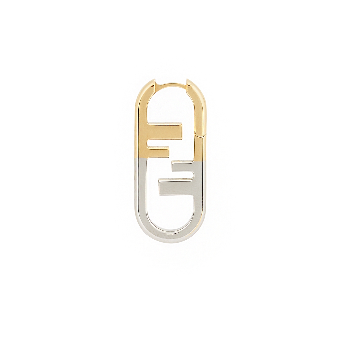 Fendi, Jewelry, Fendi Twotone Logo Hoop Earrings