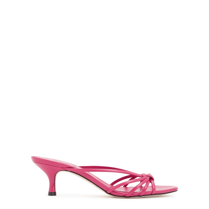 Aeyde Olga 55 Pink Leather Sandals