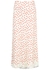 Crystal polka-dot crepe de chine midi skirt - RIXO