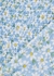 Eloise blue floral-print smocked cotton top - RIXO