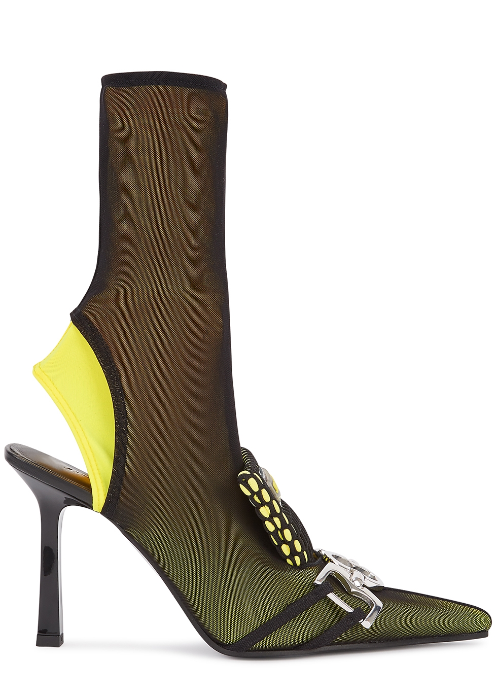ANCUTA SARCA Lima 95 black and yellow mesh ankle boots - Harvey Nichols
