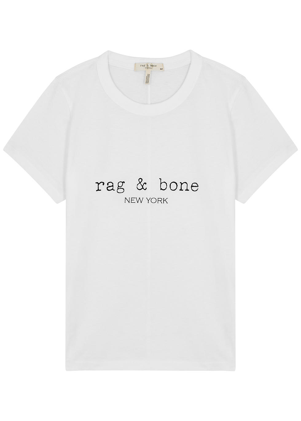 rag & bone White logo-print cotton T-shirt