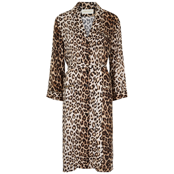 La Prestic Ouiston Stanley Leopard-print Midi Dress | ModeSens