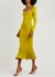 Atalanta yellow ribbed-knit midi dress - Galvan