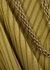 Rhea olive chain halterneck ribbed-knit top - Galvan