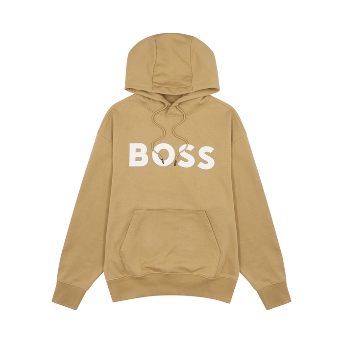 BOSS Camel Logo Hooded Cotton Sweatshirt