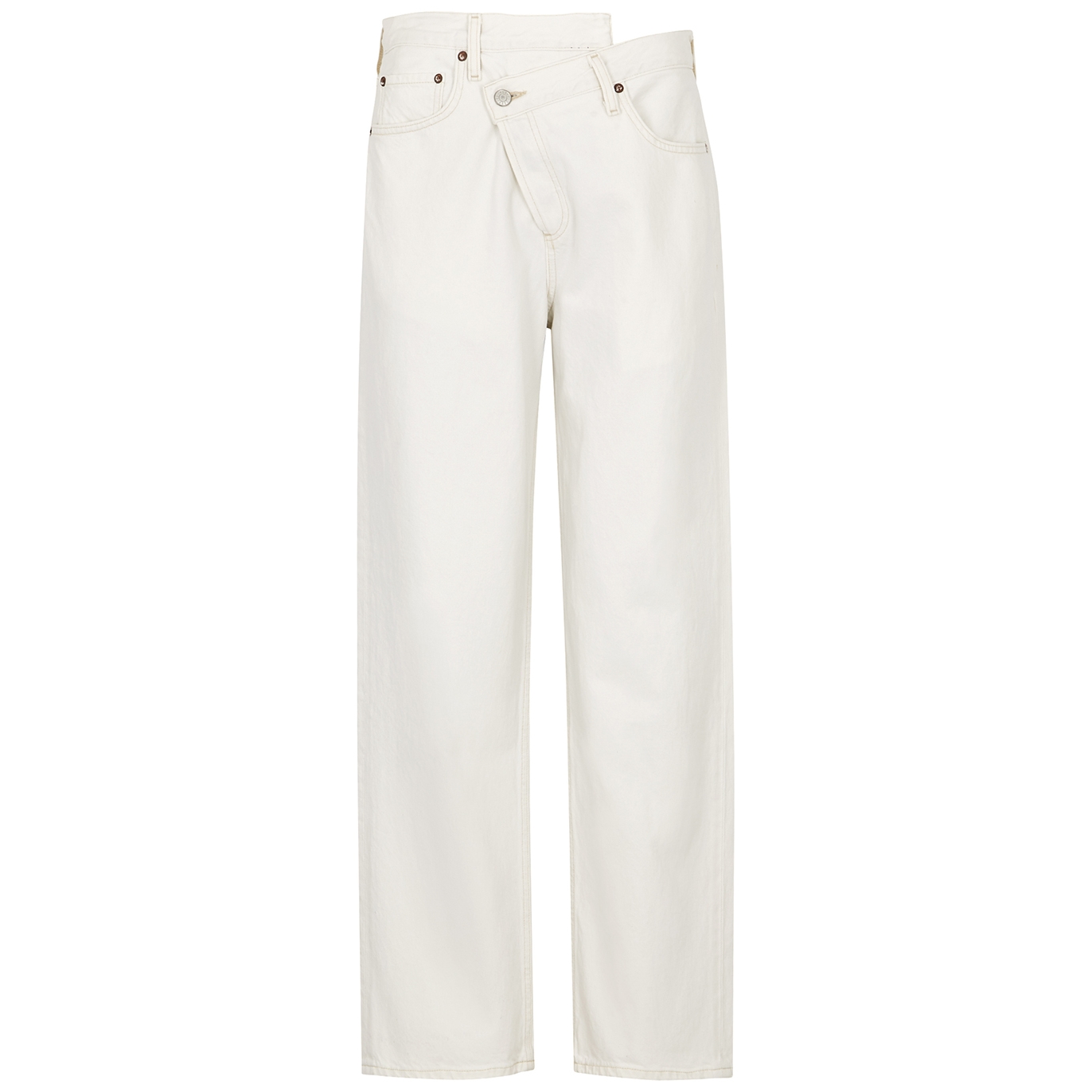 Agolde Criss Cross White Straight-leg Jeans - W24