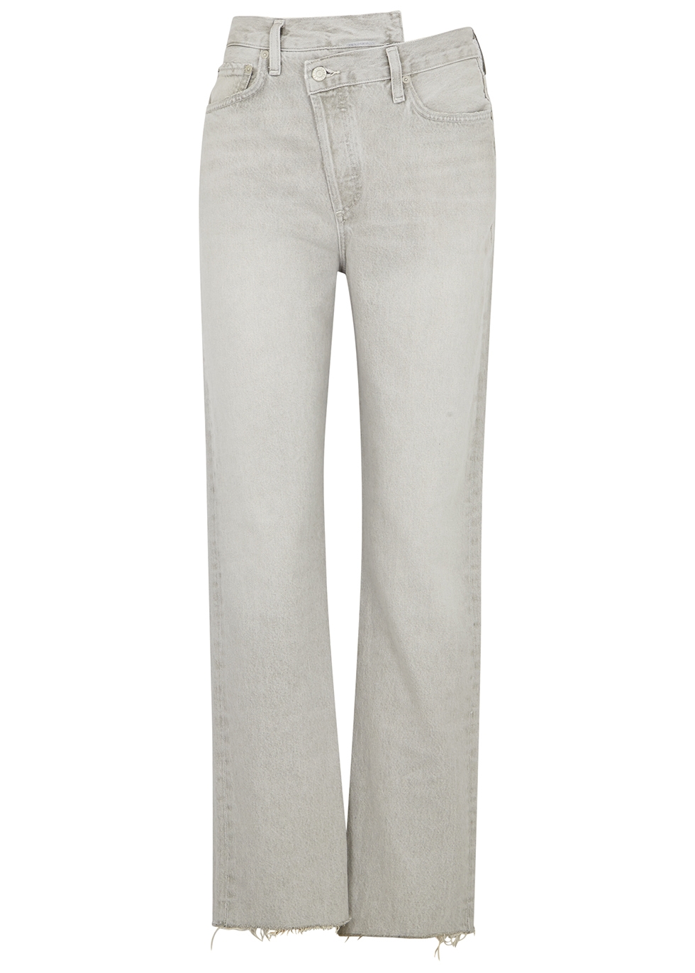 Criss Cross light grey straight-leg jeans