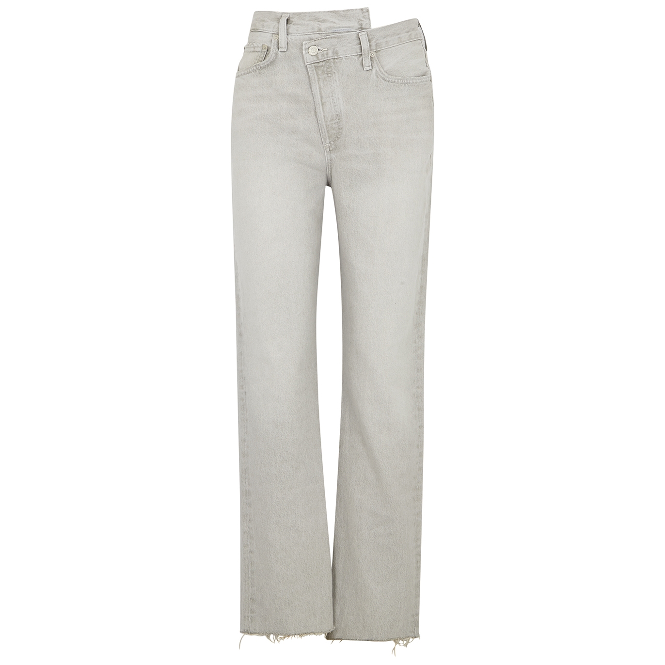 Agolde Criss Cross Light Grey Straight-leg Jeans - W26