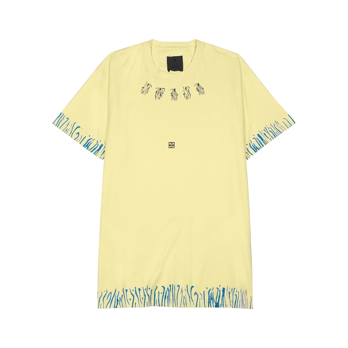 Givenchy X Josh Smith Yellow Printed Cotton T-shirt Harvey Nichols