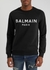 Black logo cotton sweatshirt - Balmain