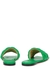 Padded green leather sliders - Bottega Veneta