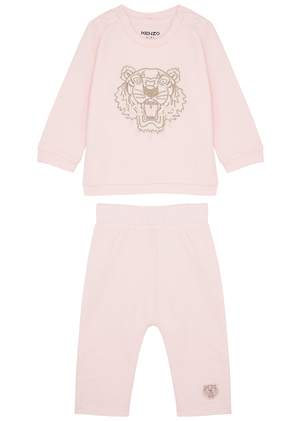 Kenzo Babies' Kids Pink Logo-embroidered Cotton Tracksuit (6-18 Months)