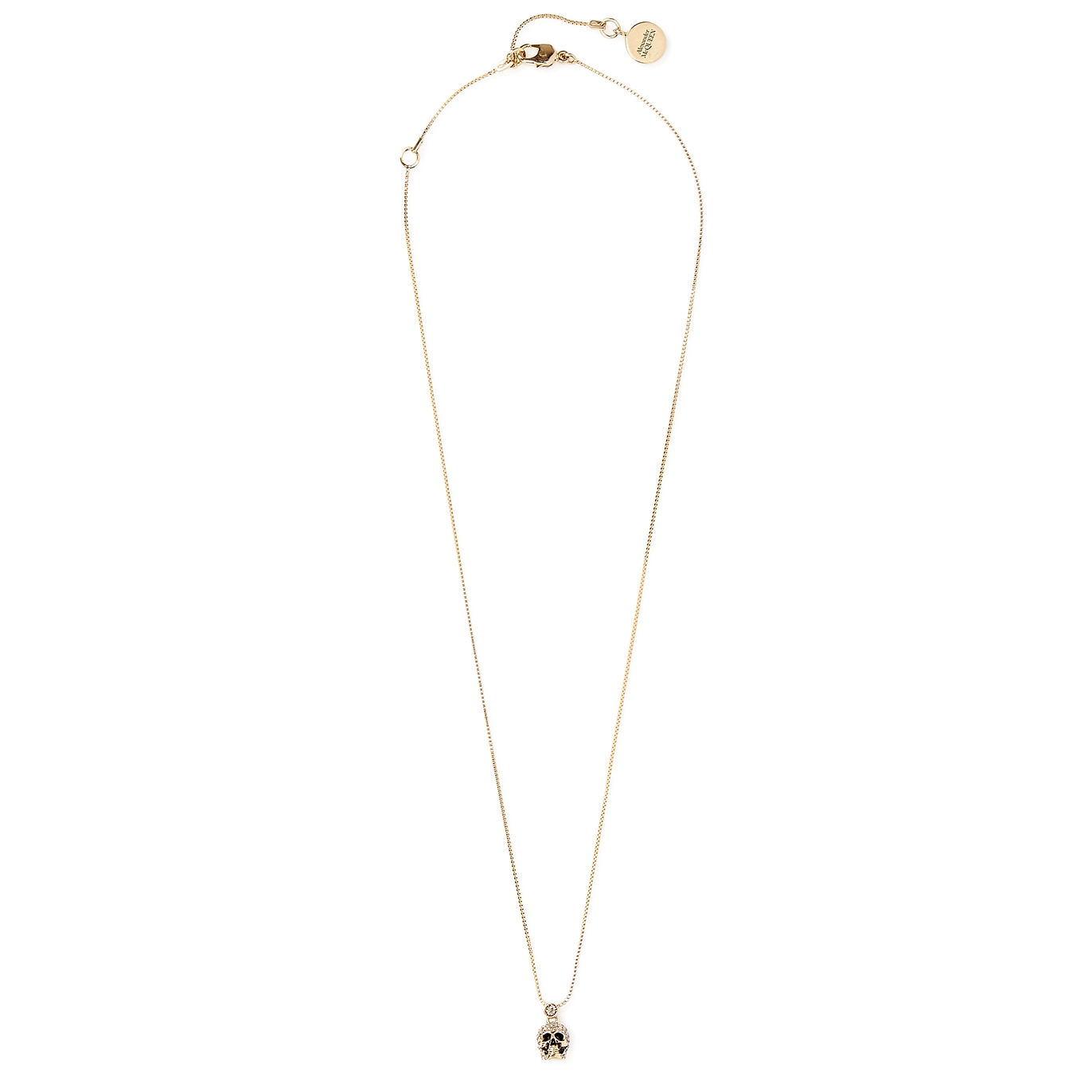 Alexander McQueen Skull Crystal-embellished Gold-tone Necklace