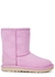 KIDS Classic II pink suede ankle boots (IT22-IT30) - UGG