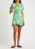 La Castella green floral-print mini dress - Faithfull The Brand