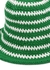 Green striped crochet-knit bucket hat - Faithfull The Brand