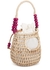 Lisa Beads mini raffia bucket bag - Aranaz