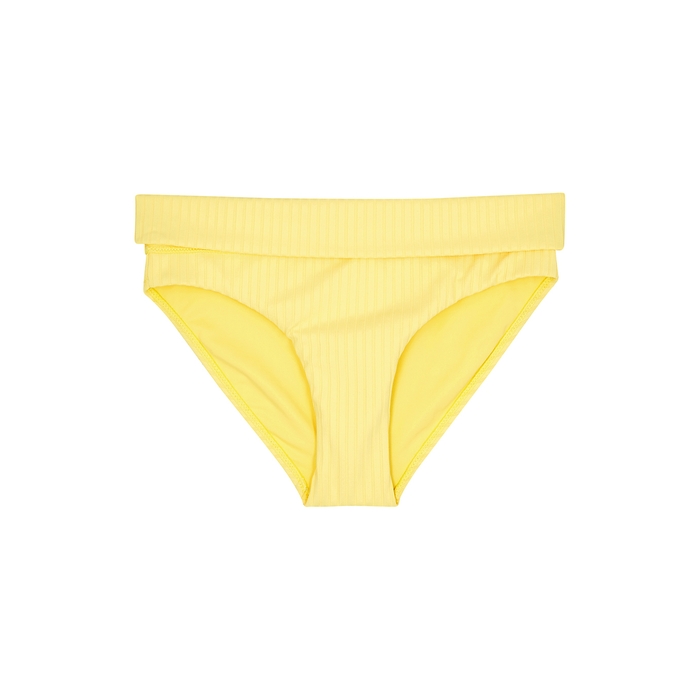 Melissa Odabash Provence Yellow Ribbed Bikini Briefs