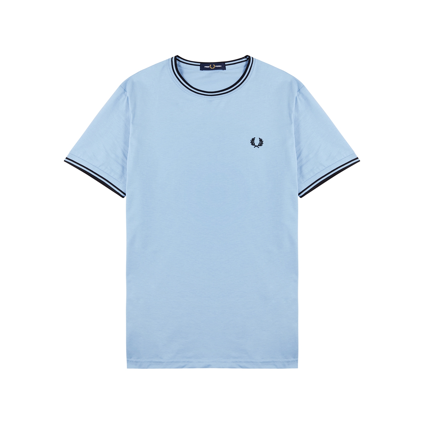 Fred Perry Blue Logo-embroidered Cotton T-shirt - S