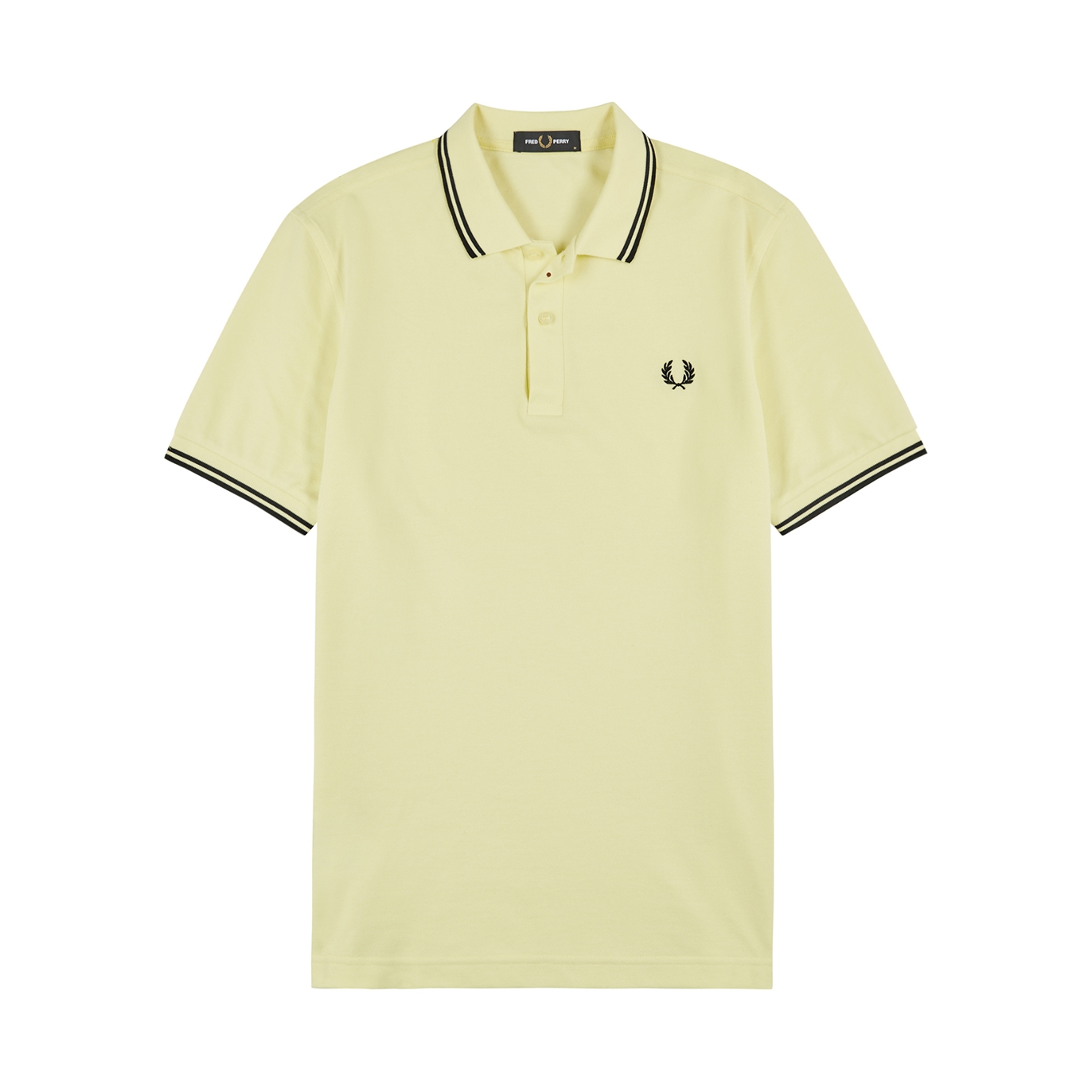Fred Perry Yellow Logo Piqué Cotton Polo Shirt - M