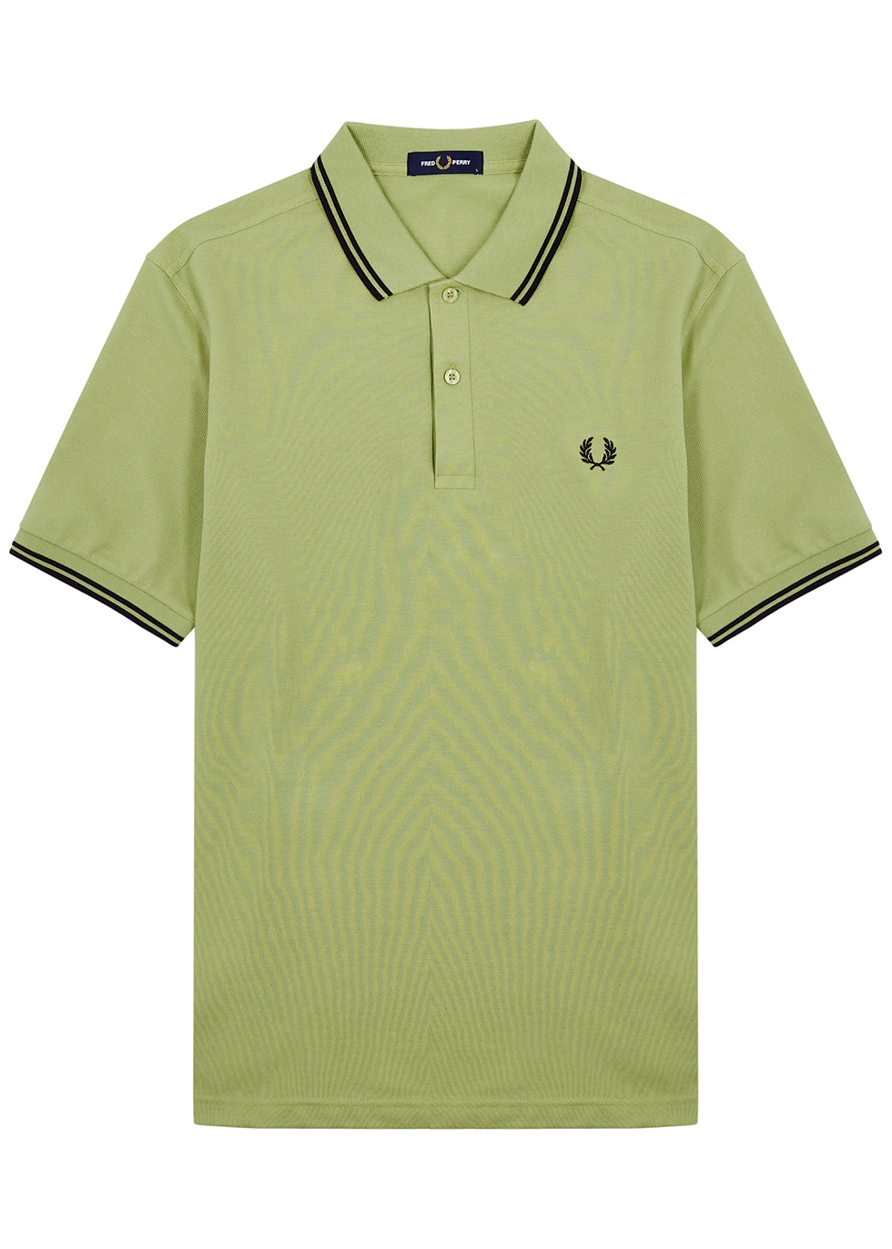 Fred Perry Light green piqué cotton polo shirt - Harvey Nichols