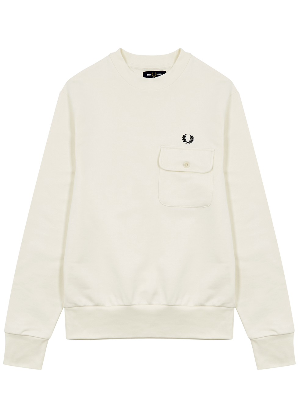 Ecru logo cotton sweatshirt
