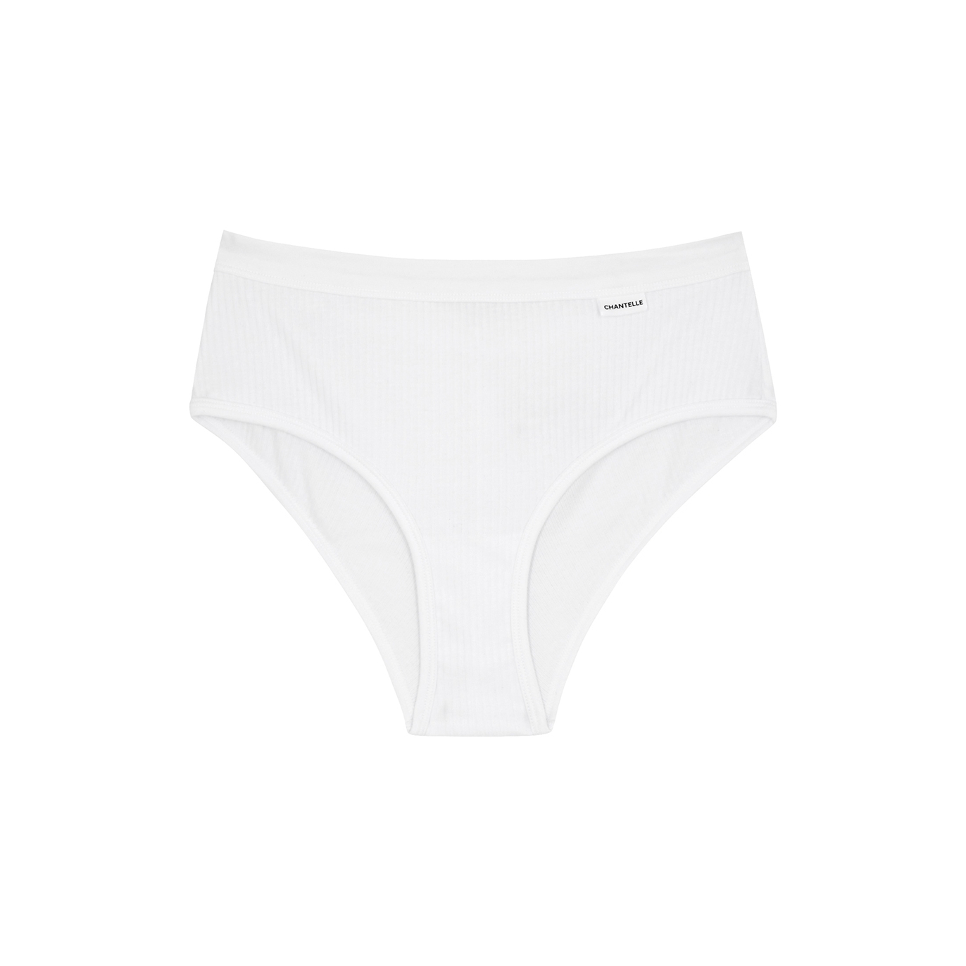 Chantelle Comfort White Ribbed Stretch-cotton Briefs