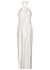 Panarea white plissé satin dress - Galvan