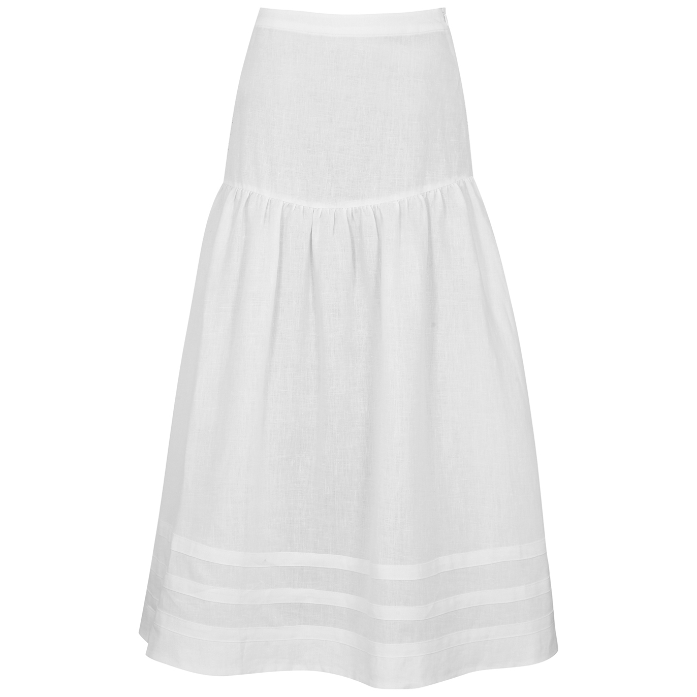 Casa Raki Carmen White Linen Maxi Skirt - XS