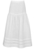 Carmen white linen maxi skirt - Casa Raki