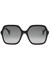 Black oversized square-frame sunglasses - Gucci