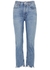 Riley blue cropped straight-leg jeans - AGOLDE