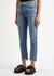Riley blue cropped straight-leg jeans - AGOLDE