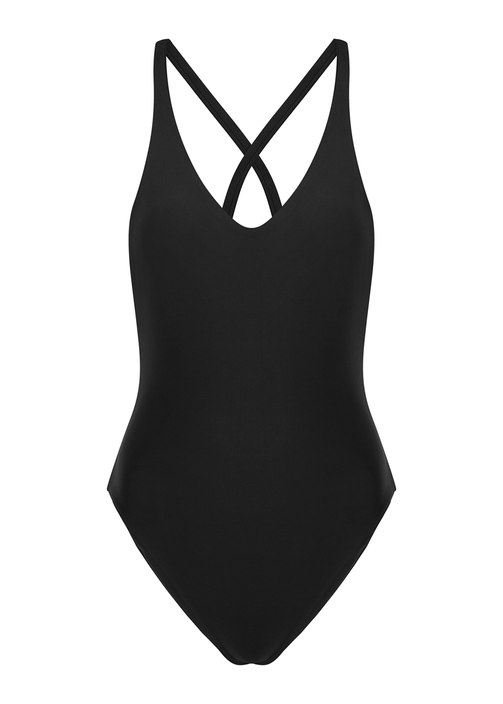 JADE SWIM Mila black open-back swimsuit - Harvey Nichols