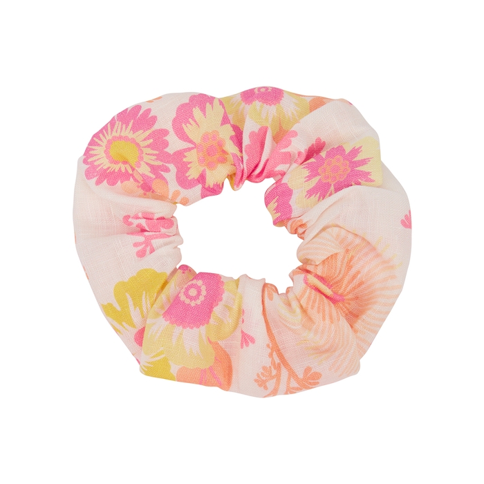 Ephemera Nevada Floral-print Linen Scrunchie In Multicoloured