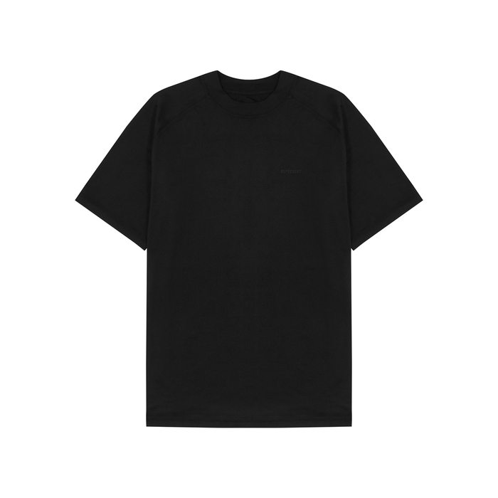 Represent 247 Black Logo Stretch-jersey T-shirt