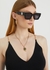 Mercer black cut-out square-frame sunglasses - Off-White