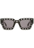 Mercer black cut-out square-frame sunglasses - Off-White
