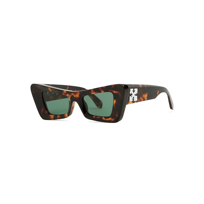Off-White Accra Tortoiseshell Cat-eye Sunglasses
